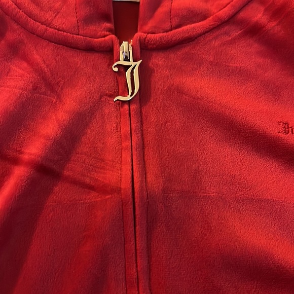 ‼️SOLD‼️ Red velour juicy couture jacket - Picture 2 of 4